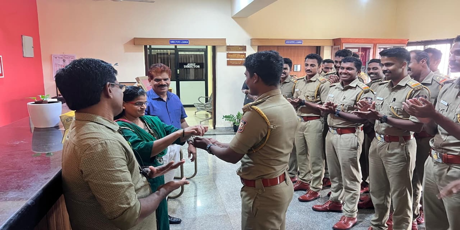 "Honouring Sreeja (Cleaning staff) for the great gesture of honesty"